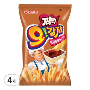 오리온 찍먹 오감자 양념바베큐소스맛, 75g, 4개