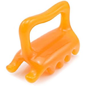 오렌지 괄사 지압 마사지기, 1개, 손잡이