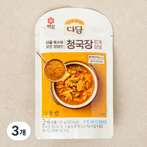 다담 청국장 찌개 양념, 130g, 3개