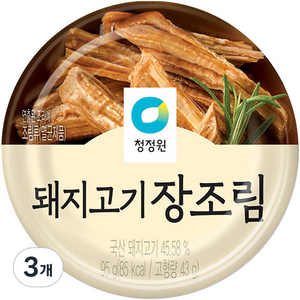 청정원 돼지고기 장조림, 95g, 3개