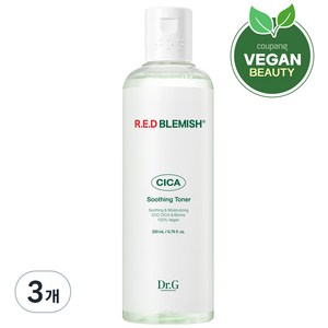 닥터지 레드 블레미쉬 시카 수딩 토너, 200ml, 3개