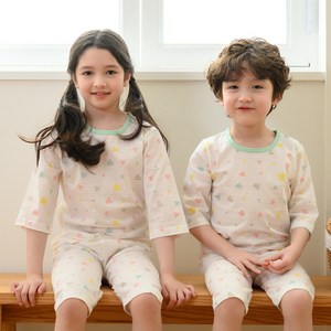 보누맘 아동용 컬러앵글 7부 쟈가드 내의 상하의 세트