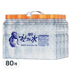 한라수 제주 무라벨, 80개, 500ml