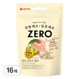 롯데제로 후르츠 젤리, 52g, 16개