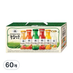 가야농장 주스 6종 종합선물세트, 180ml, 60개