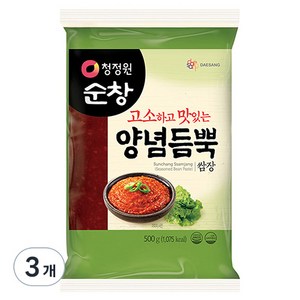 청정원순창 양념듬뿍 쌈장 비닐, 500g, 3개