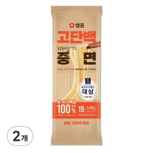 샘표 고단백 중면, 400g, 2개