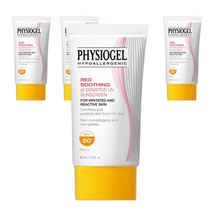 피지오겔 레드 수딩 AI 선스크린 SPF50+ PA+++, 40ml, 4개