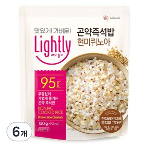 라이틀리 곤약즉석밥 현미퀴노아, 150g, 6개