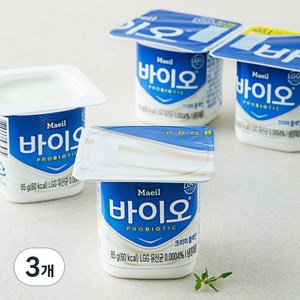 매일바이오 크리미 플레인 4개입, 340g, 3개