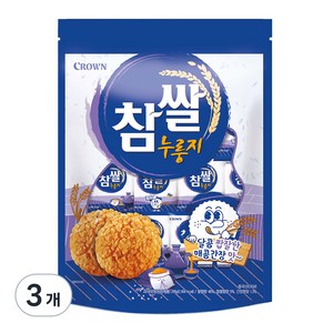 크라운 참쌀 누룽지, 216g, 3개