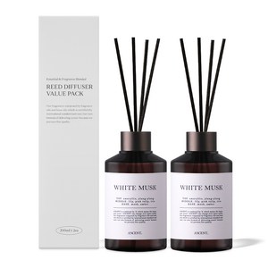 에이센트 네이처 실속형 디퓨저, 화이트머스크, 200ml, 2개