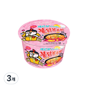 삼양 큰컵 까르보 불닭볶음면 105g, 3개