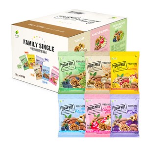 투데이넛 너트한줌 패밀리 6종 세트, 240g, 1세트