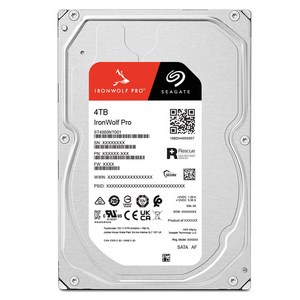 씨게이트 IronWolf Pro HDD, ST4000NT001, 4096GB