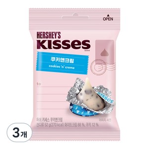 키세스 쿠키앤크림, 52g, 3개