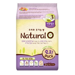 네츄럴오 성견용 오리와 쌀 건식사료, 오리, 2kg, 1개