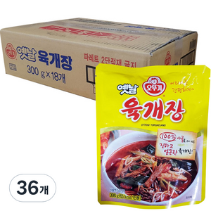 오뚜기옛날 육개장, 300g, 36개