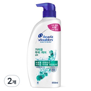 헤드앤숄더 가려운 두피 케어 샴푸 은은한 유칼립투스향, 850ml, 2개