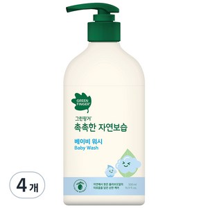 그린핑거 촉촉한 자연보습 베이비 워시, 500ml, 4개