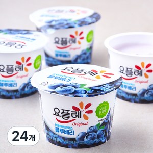 요플레 오리지널 블루베리, 180g, 24개입