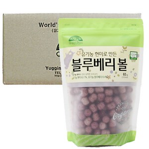 [오가닉스토리] 유기농 현미로 만든 한입 쏙 볼, 블루베리, 65g, 5개