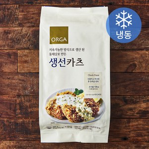 ORGA 지속가능한 방식으로 생산 된 동태살로 만든 생선 카츠 3개입 (냉동), 360g, 1개