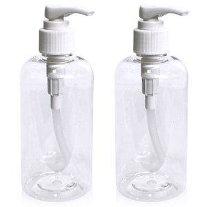 TRAVEL BUDDY 화장품 로션펌프 R용기 공병 300ml BK-3, 2개