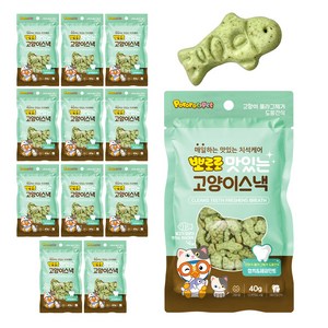 뽀로로 맛있는 고양이 스낵, 혼합맛(참치/페퍼민트), 40g, 12개