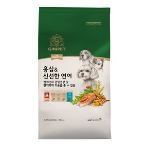 지니펫 홍삼&신선한 연어 기능성 사료, 관절+장건강, 5.2kg, 1개