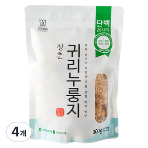 청춘누룽지 비타푸즈 귀리누룽지, 4개, 300g