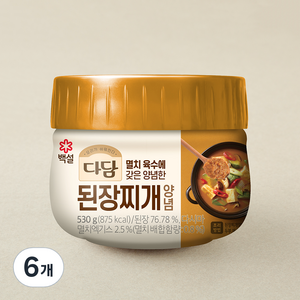 다담 된장찌개 양념, 530g, 6개