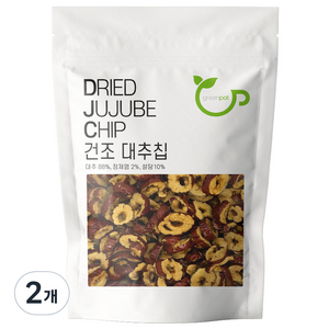 그린팟 간식용 건조 대추칩, 500g(1개), 2개