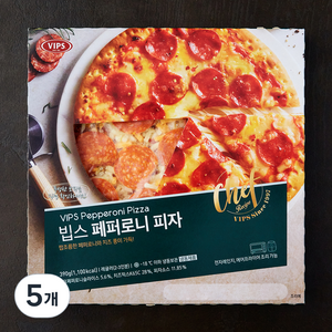 빕스 페퍼로니 피자 (냉동), 5개, 390g