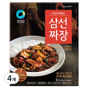 청정원 매콤한 삼선짜장, 180g, 4개