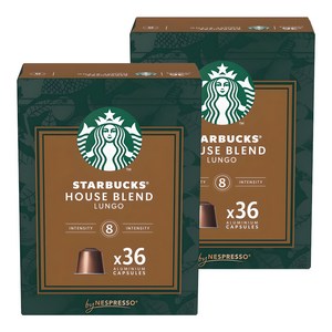 스타벅스 하우스 블렌드 네스프레소 캡슐커피, 5.7g, 36개입, 2개