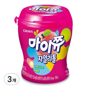 마이쮸 크라운 복숭아맛 용기, 110g, 3개