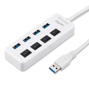 엑토 스피드업 USB 3.0 4포트 허브 HUB-33, 화이트