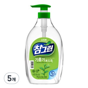 참그린 레몬 녹차 뽀드득 어드밴스 주방세제, 5개, 1kg