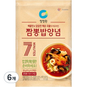 청정원 짬뽕밥양념, 30g, 6개