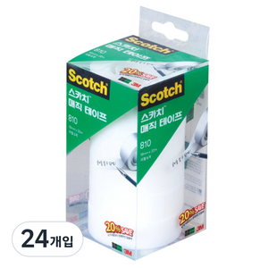 스카치 매직 셀로판 테이프 세이빙팩 810R-6 18mm X 32m, 24개