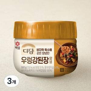 다담 우렁강된장 양념, 500g, 3개