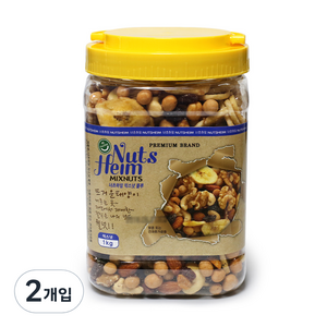 웰넛 자연두레 너츠하임 믹스넛 블루 용기, 1kg, 2개