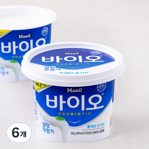 매일바이오 플레인, 450g, 6개