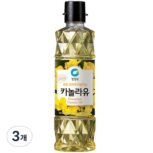 청정원 카놀라유, 500ml, 3개