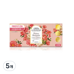르샤트라1802 스타일러시트 섬유유연제 피오니부케 본품, 20개입, 5개