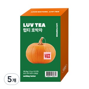 럽티 호박차 티백, 1.5g, 15개입, 5개