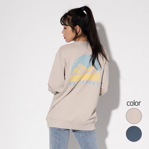 캐럿 남녀공용 그래픽 기모 플리스 맨투맨 AD01