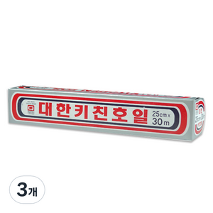 대한웰빙은박접시 대한키친호일 25cm x 30m, 3개