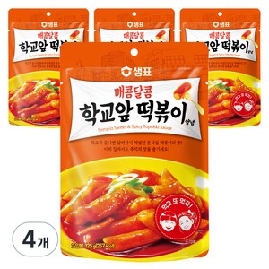 샘표 매콤달콤 학교앞 떡볶이 양념, 125g, 4개